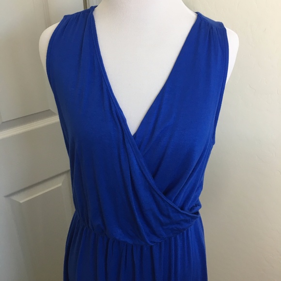 NWT Old Navy Blue Sheath Key Hole Dress - Picture 2 of 5